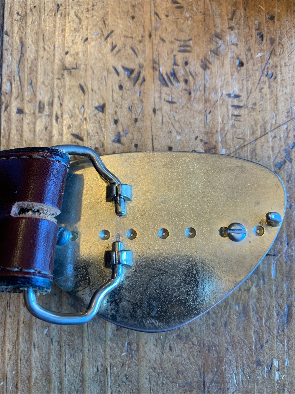 Brown Leather Belt with Agate Stone Buckle - Picture 11 of 16
